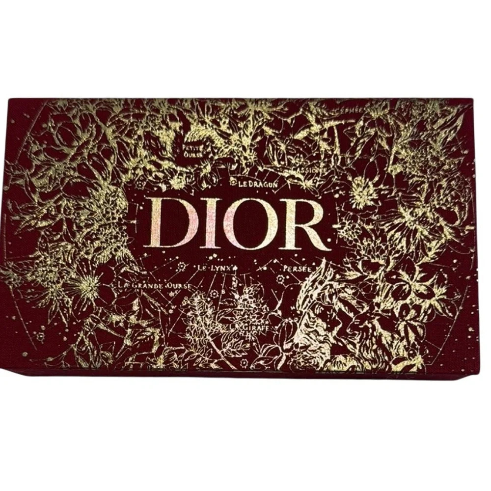 New Dior Red and Gold VIP Hard Jewelry Case w/ Removable Lipstock Tray